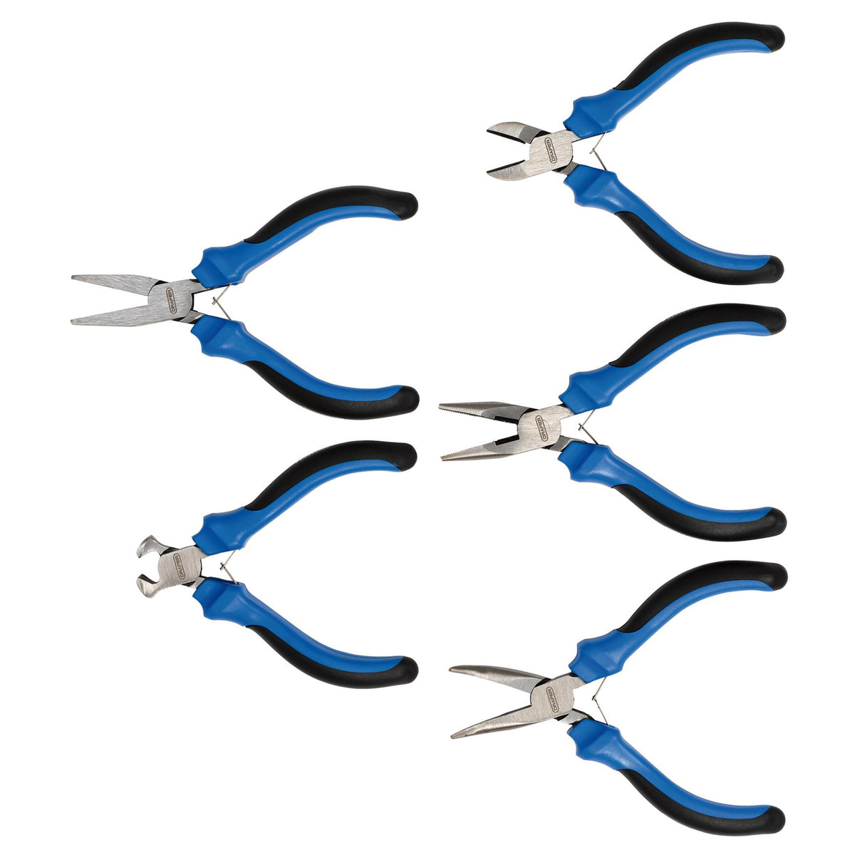 DRAPER 5 Piece Soft Grip Mini Pliers Set: Model No.MPSG5