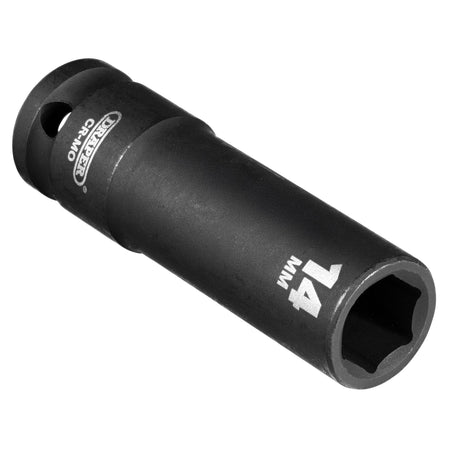 DRAPER Expert 14mm 1/2in. Square Drive Deep Impact Socket: Model No.410D-MM