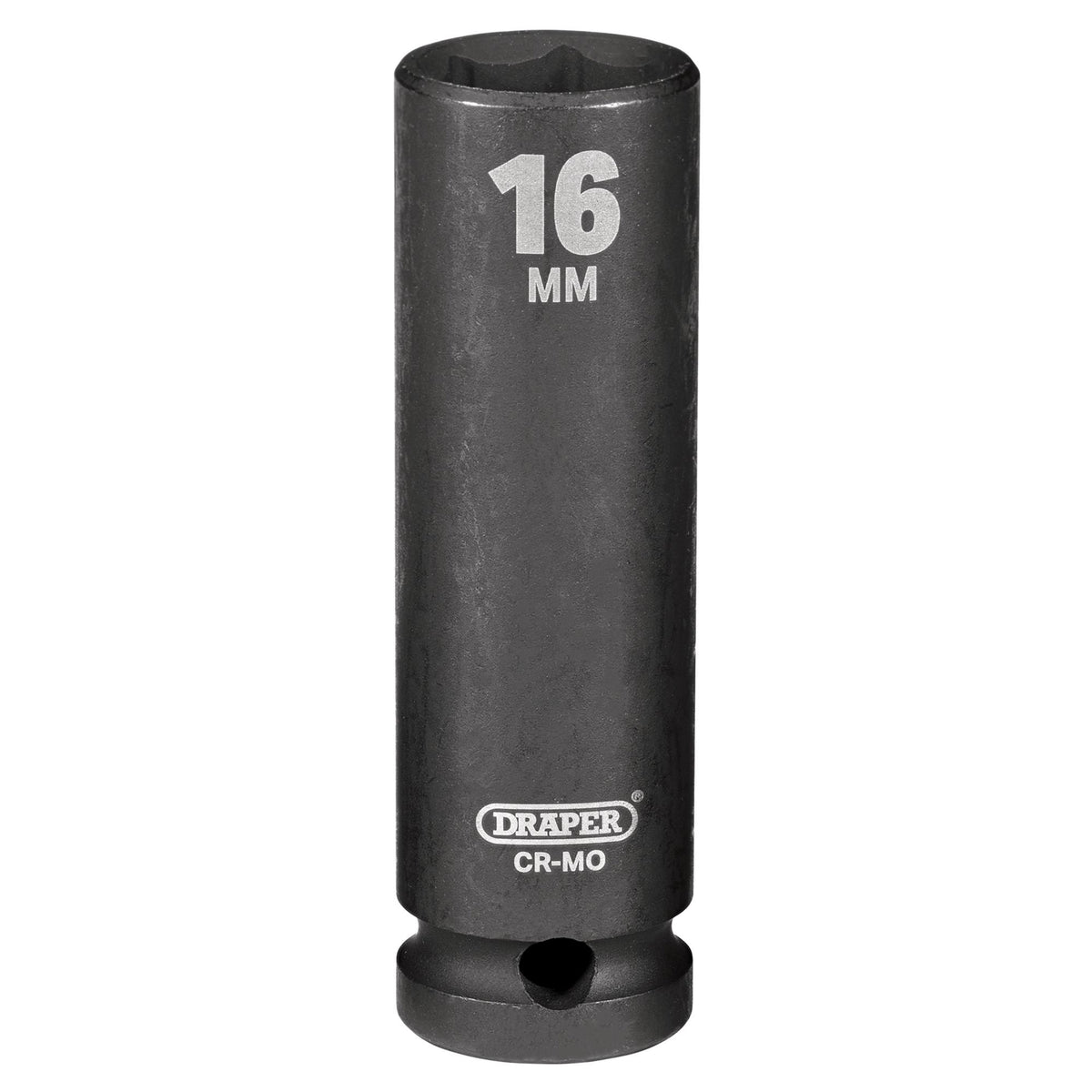 DRAPER Expert 16mm 1/2in. Square Drive Deep Impact Socket: Model No.410D-MM