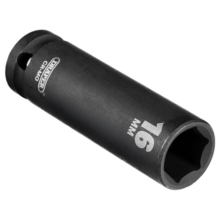 DRAPER Expert 16mm 1/2in. Square Drive Deep Impact Socket: Model No.410D-MM