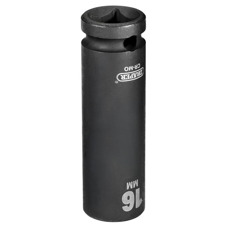 DRAPER Expert 16mm 1/2in. Square Drive Deep Impact Socket: Model No.410D-MM