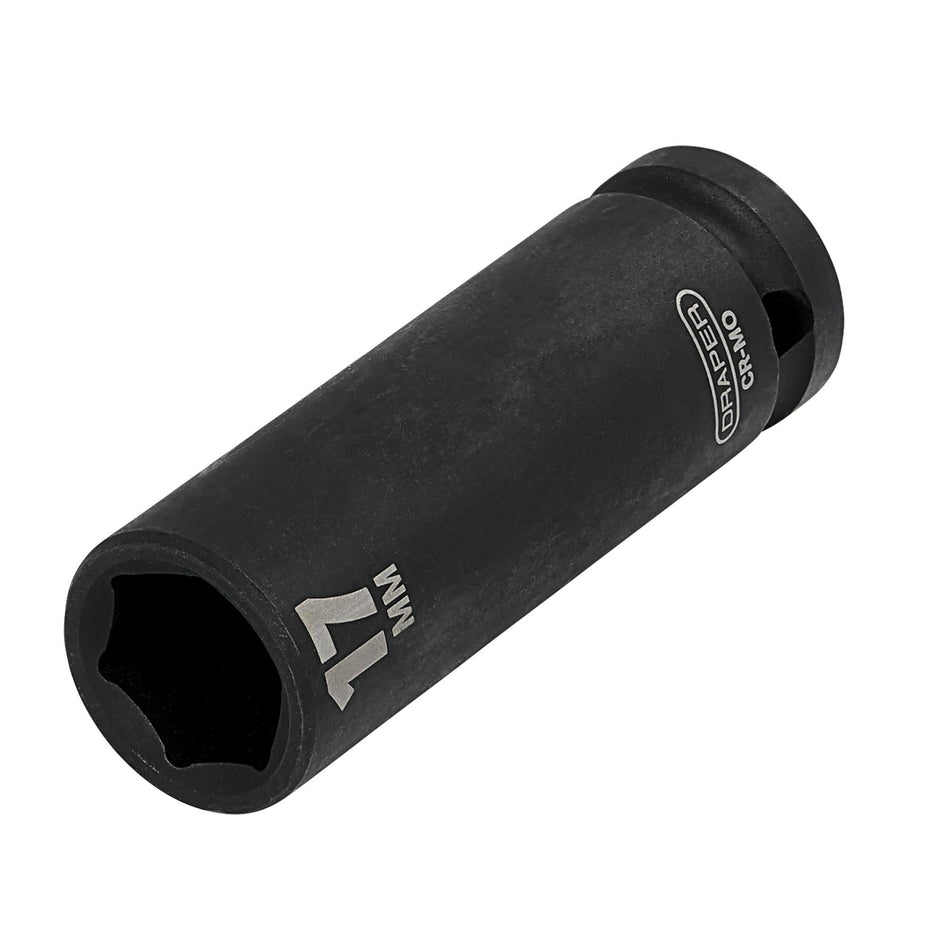 DRAPER Expert 17mm 1/2in. Square Drive Deep Impact Socket: Model No.410D-MM