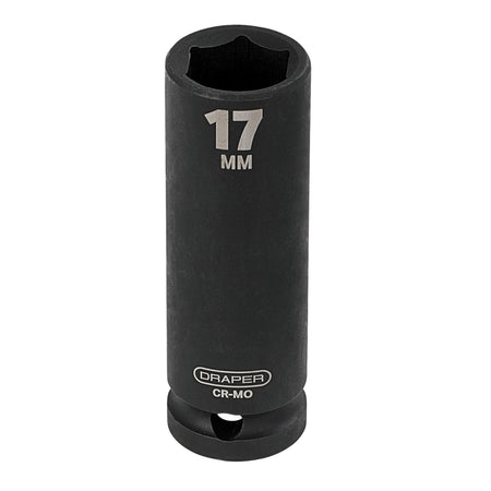 DRAPER Expert 17mm 1/2in. Square Drive Deep Impact Socket: Model No.410D-MM