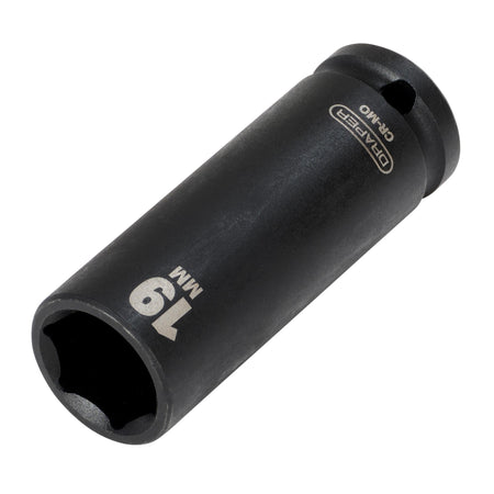DRAPER Expert 19mm 1/2in. Square Drive Deep Impact Socket: Model No.410D-MM