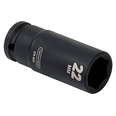 DRAPER Expert 22mm 1/2in. Square Drive Deep Impact Socket: Model No.410D-MM