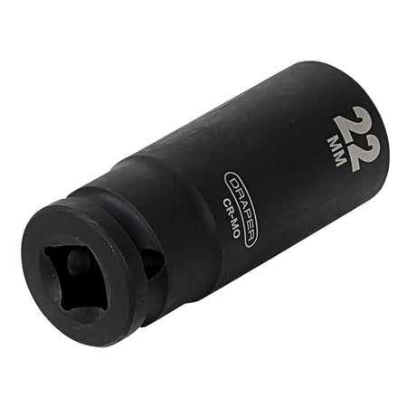DRAPER Expert 22mm 1/2in. Square Drive Deep Impact Socket: Model No.410D-MM