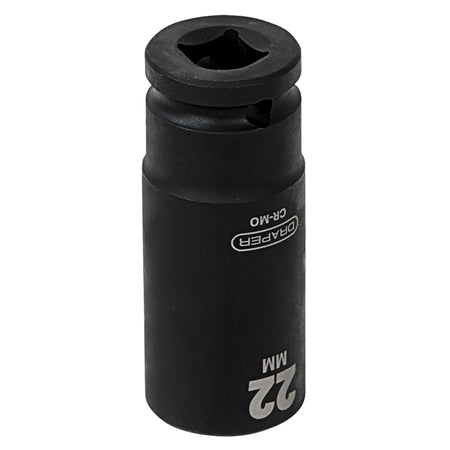 DRAPER Expert 22mm 1/2in. Square Drive Deep Impact Socket: Model No.410D-MM