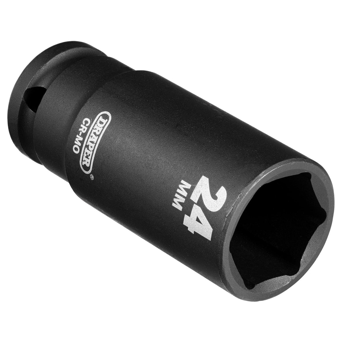 DRAPER Expert 24mm 1/2in. Square Drive Deep Impact Socket: Model No.410D-MM