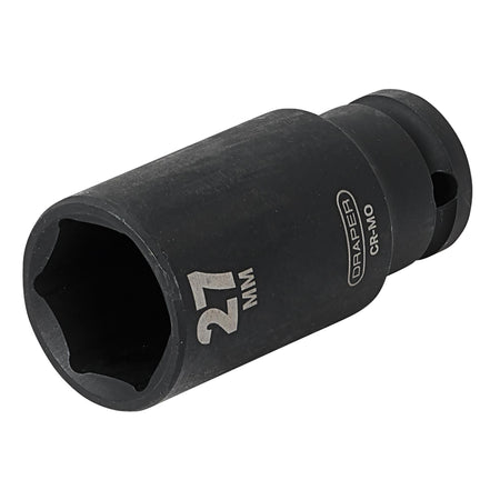 DRAPER Expert 27mm 1/2in. Square Drive Deep Impact Socket: Model No.410D-MM