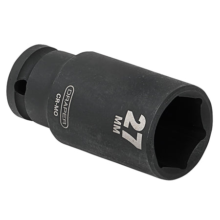 DRAPER Expert 27mm 1/2in. Square Drive Deep Impact Socket: Model No.410D-MM
