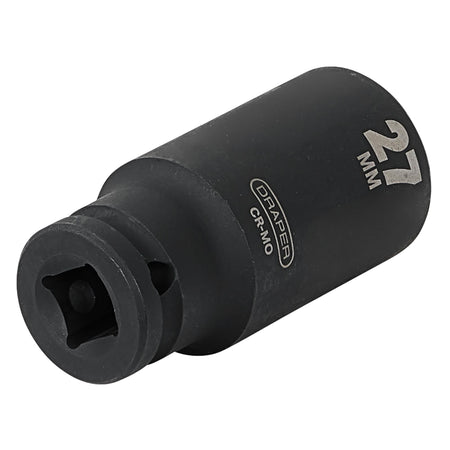 DRAPER Expert 27mm 1/2in. Square Drive Deep Impact Socket: Model No.410D-MM