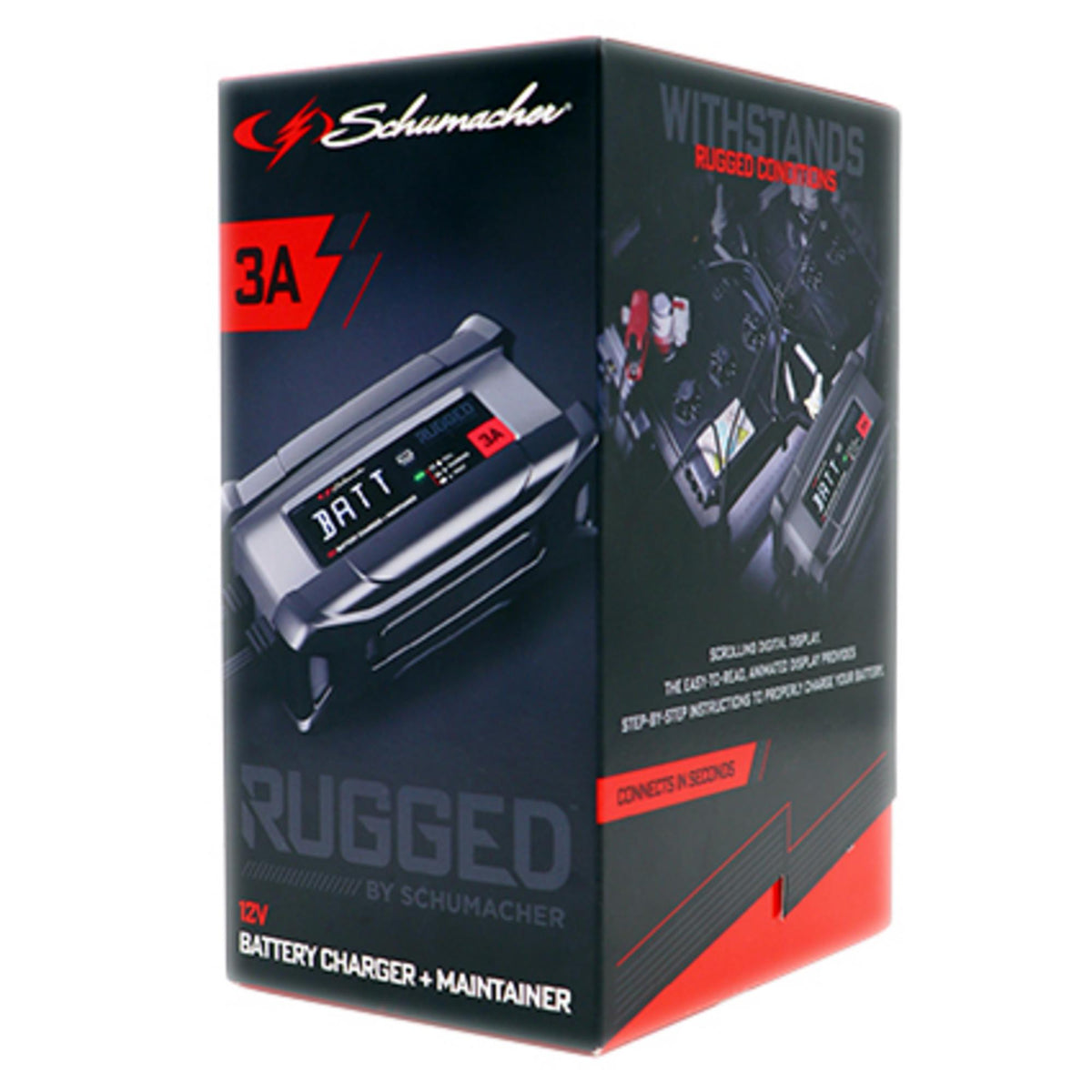 Schumacher SPX458 Rugged 12V Battery Charger and Maintainer, 3A : Model No. SPX458