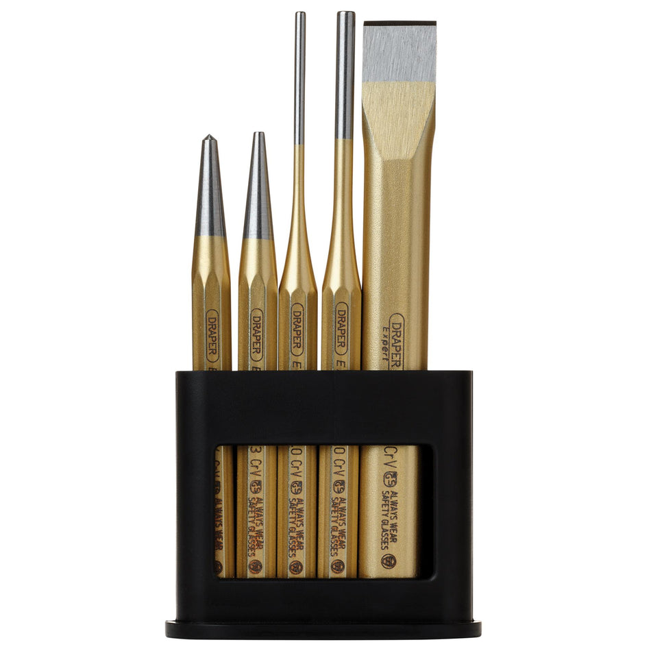 DRAPER Expert 5 Piece Chisel and Punch Set: Model No.5HB