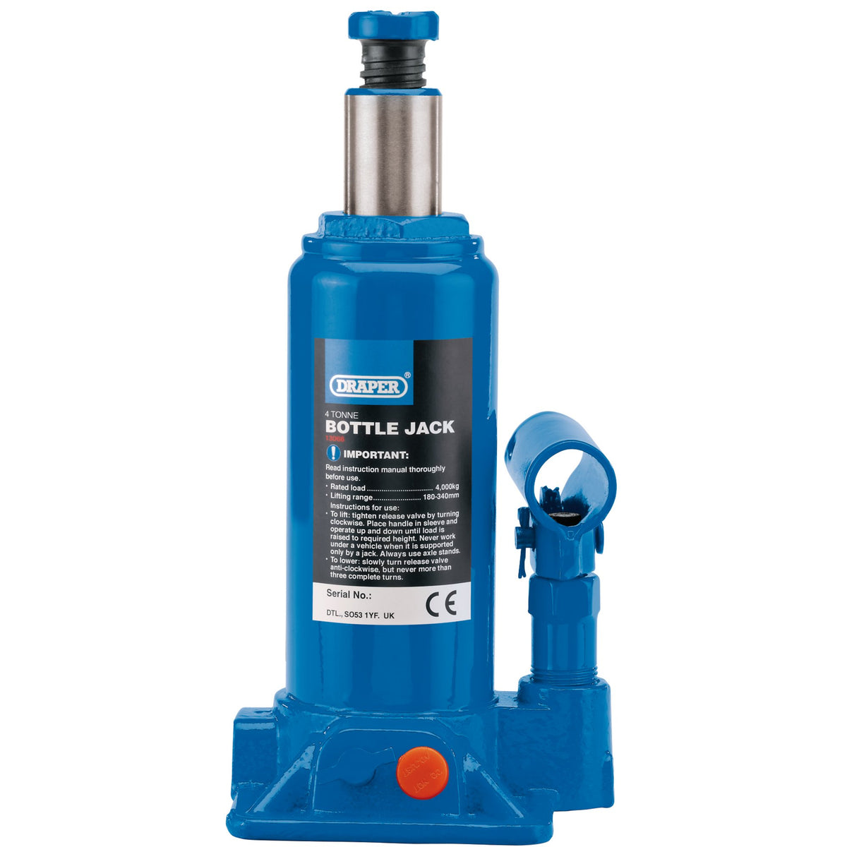 Hydraulic Bottle Jack (4 Tonne): Model No. BJ4-B