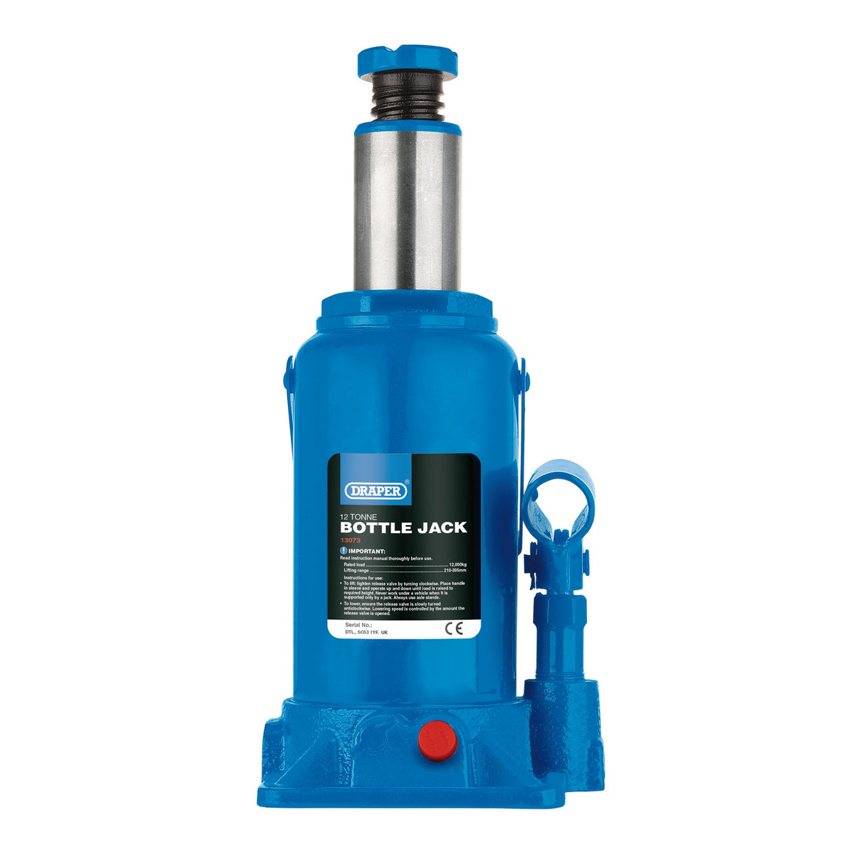 Hydraulic Bottle Jack (12 Tonne): Model No. BJ12-B