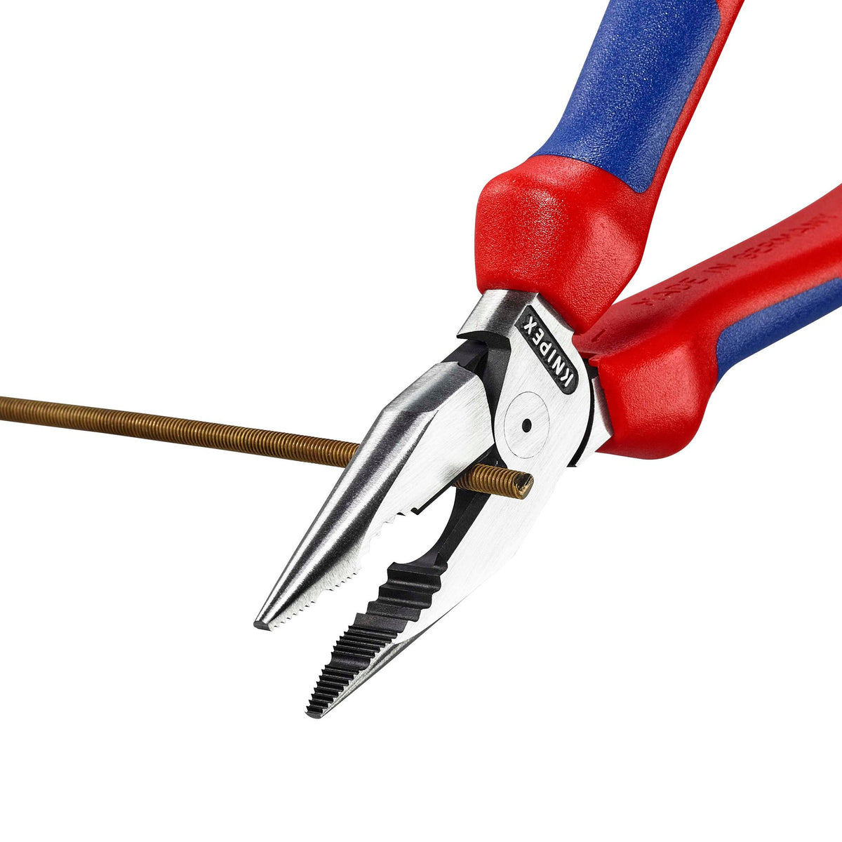 KNIPEX 08 22 185 SB Needle-Nose Combination Pliers with multi-component grips black atramentized, 185mm : Model No. 08 22 185 SB
