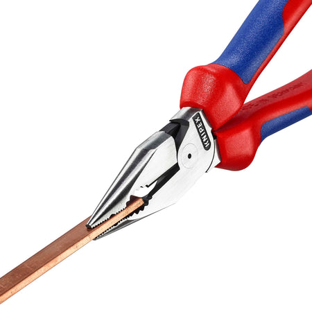KNIPEX 08 22 185 SB Needle-Nose Combination Pliers with multi-component grips black atramentized, 185mm : Model No. 08 22 185 SB