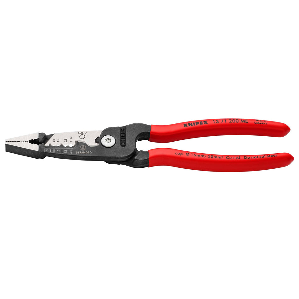 KNIPEX 13 71 200 ME Wire Stripper with Plastic Coated Handles, 200mm : Model No. 13 71 200 ME SB