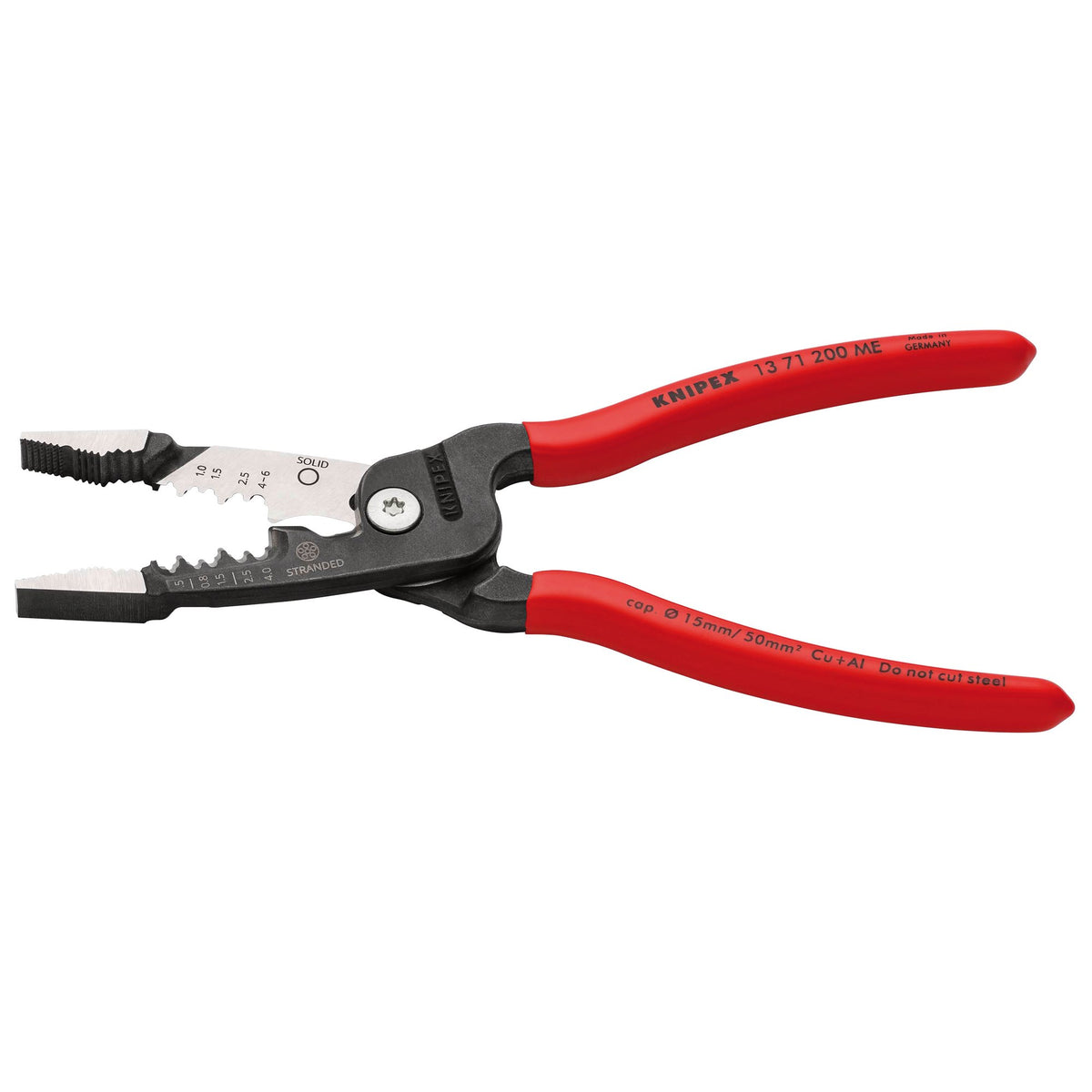 KNIPEX 13 71 200 ME Wire Stripper with Plastic Coated Handles, 200mm : Model No. 13 71 200 ME SB