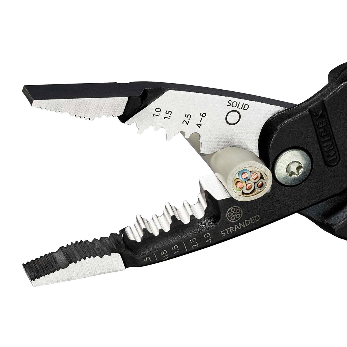 KNIPEX 13 71 200 ME Wire Stripper with Plastic Coated Handles, 200mm : Model No. 13 71 200 ME SB