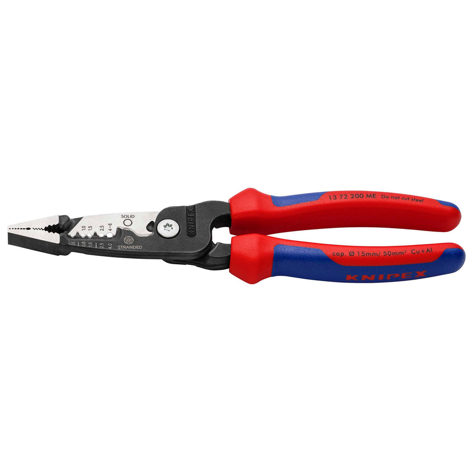 KNIPEX 13 72 200 ME Wire Stripper with Multi-Component Grips, 200mm : Model No. 13 72 200 ME SB