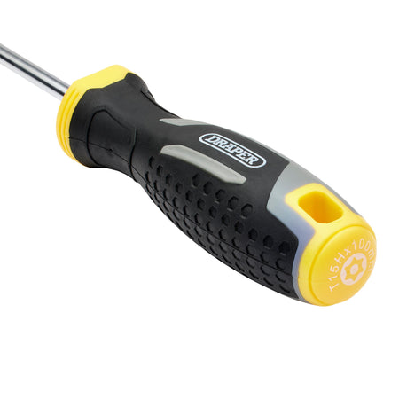 Draper TX-STAR Tamperproof Soft Grip Screwdriver, T15H x 100mm : Model No. 200/TH