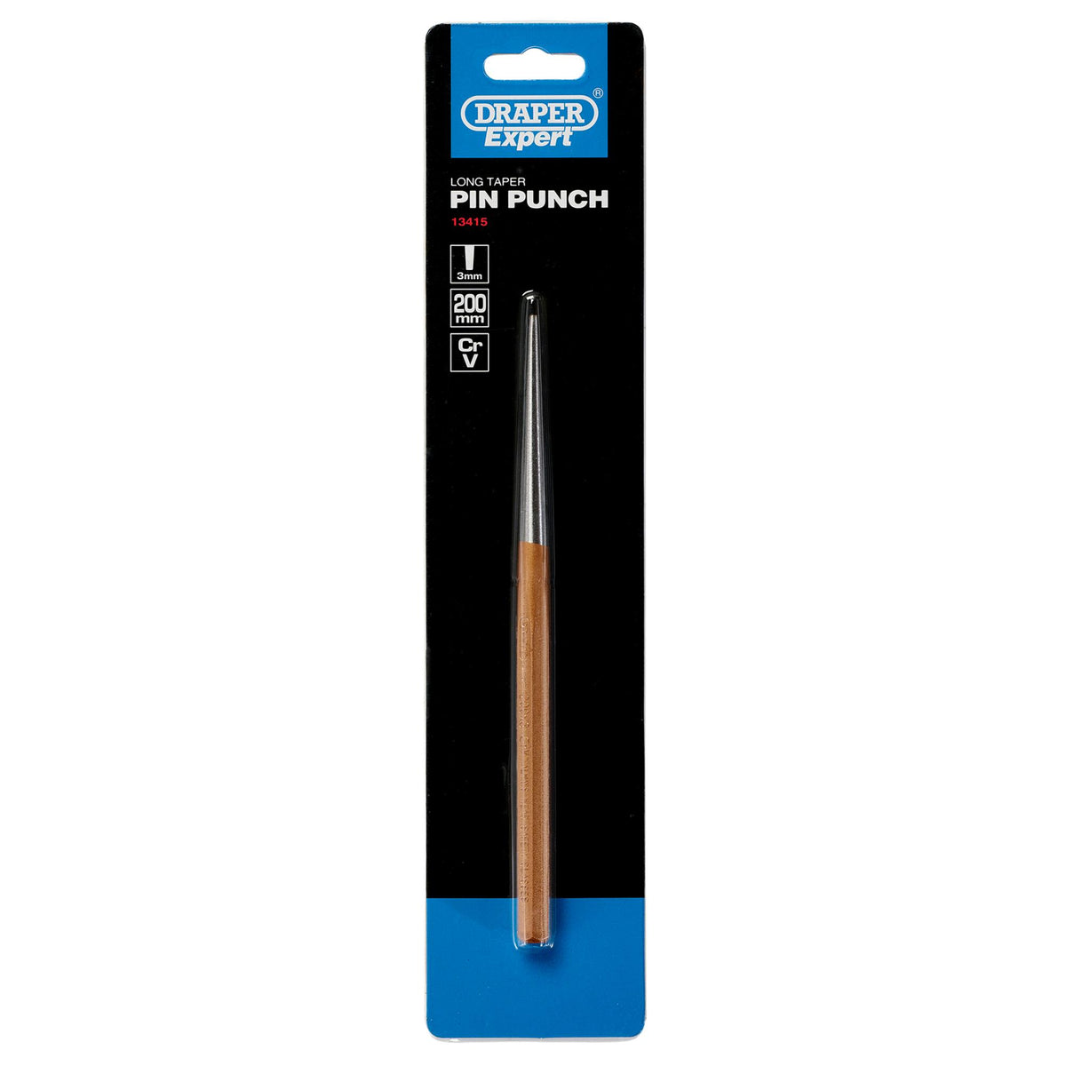 DRAPER Expert 3mm x 200mm Long Taper Pin Punch: Model No.99L