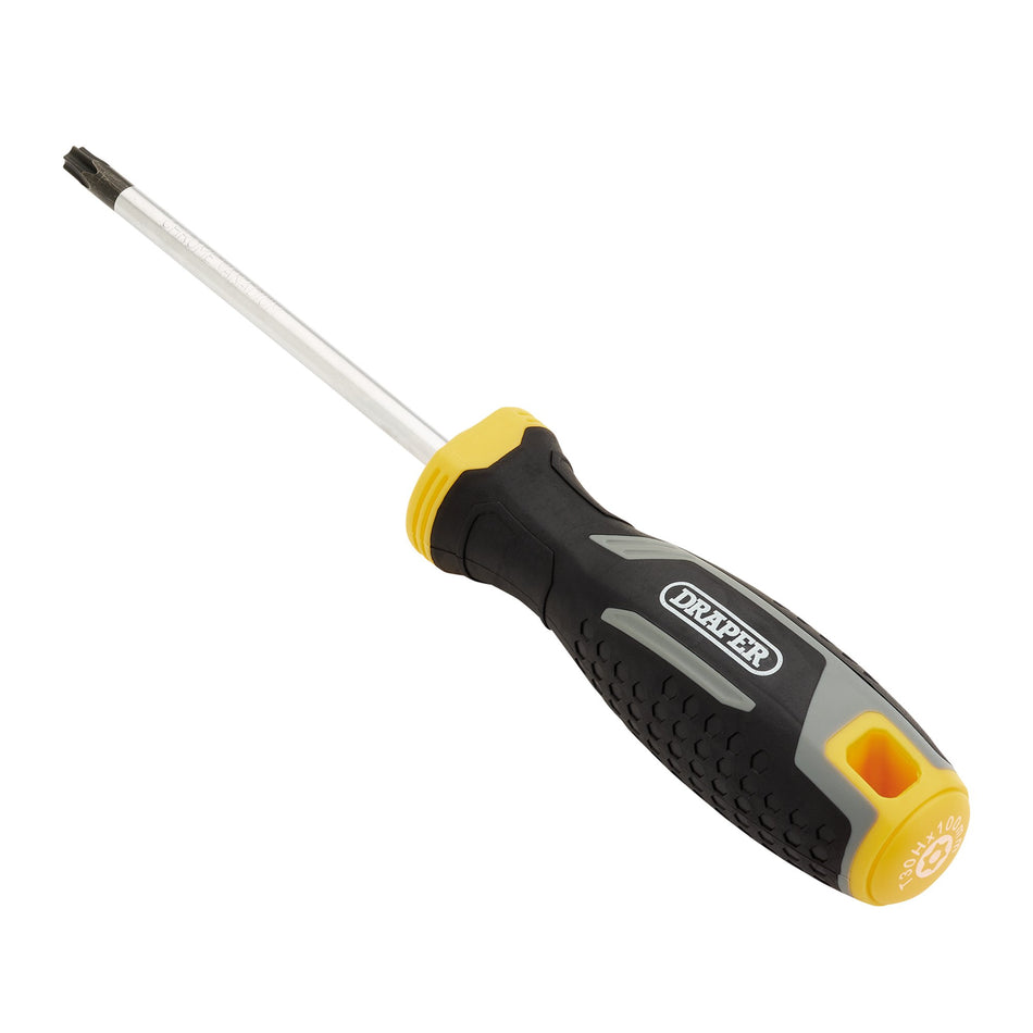 Draper TX-STAR Tamperproof Soft Grip Screwdriver, T30H x 100mm : Model No. 200/TH