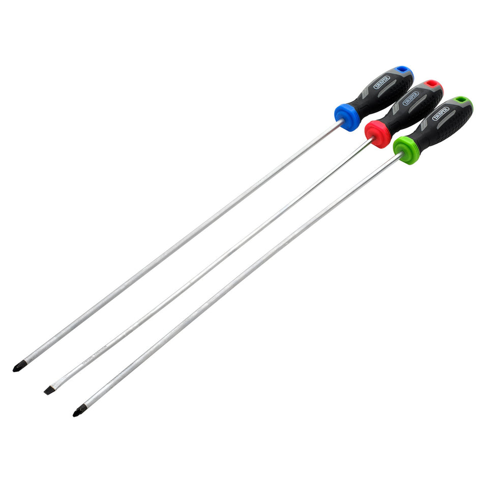 Long Reach Soft Grip Screwdriver Set (3 Piece) : Model No. 200/S1