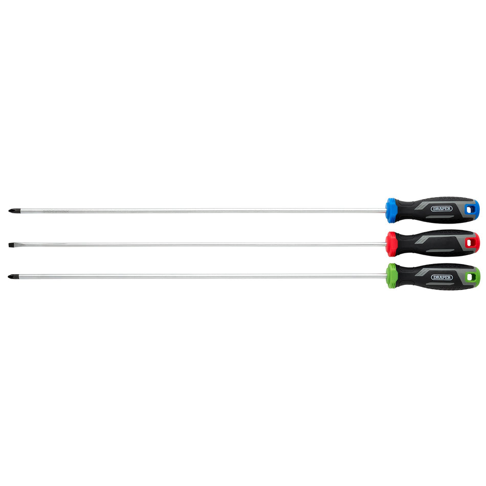 Long Reach Soft Grip Screwdriver Set (3 Piece) : Model No. 200/S1