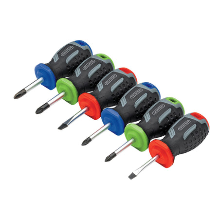 Stubby Soft Grip Screwdriver Set (6 Piece) : Model No. 200/S2