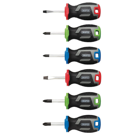 Stubby Soft Grip Screwdriver Set (6 Piece) : Model No. 200/S2