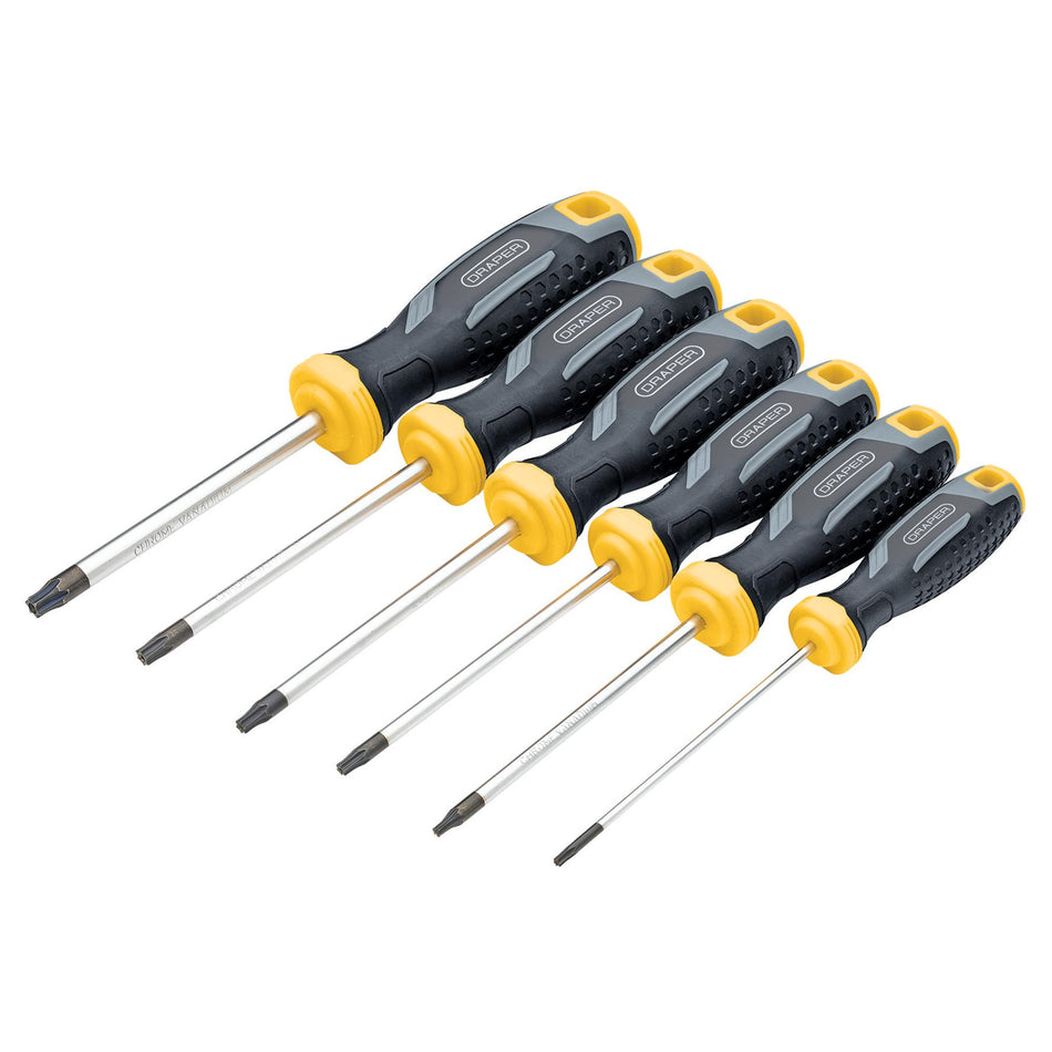Draper TX-STAR Tamperproof Soft Grip Screwdriver Set (6 Piece) : Model No. 200/S5