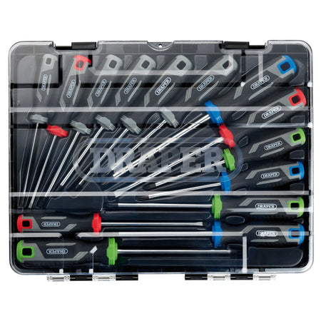 Soft Grip Screwdriver Set with Draper TX-STAR (14 Piece) : Model No. 200/S7