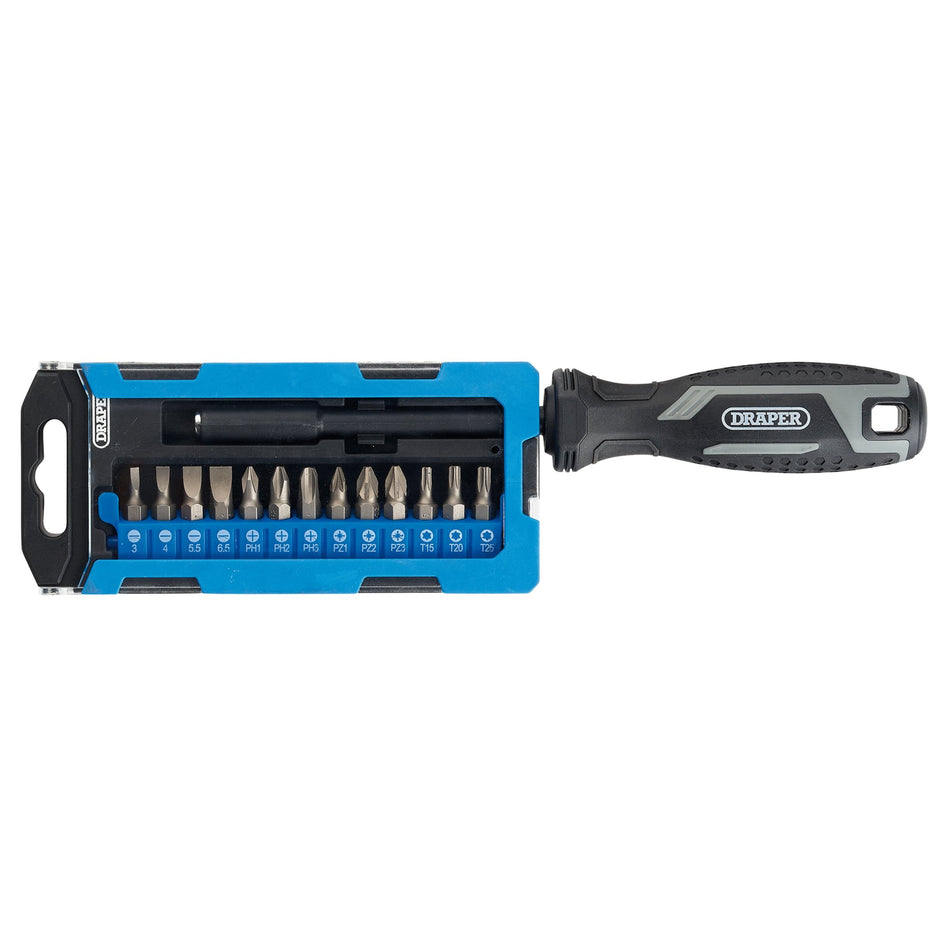 Soft Grip Magnetic Screwdriver and Bit Set, 1/4" x 100mm (14 Piece) : Model No. 200/S8