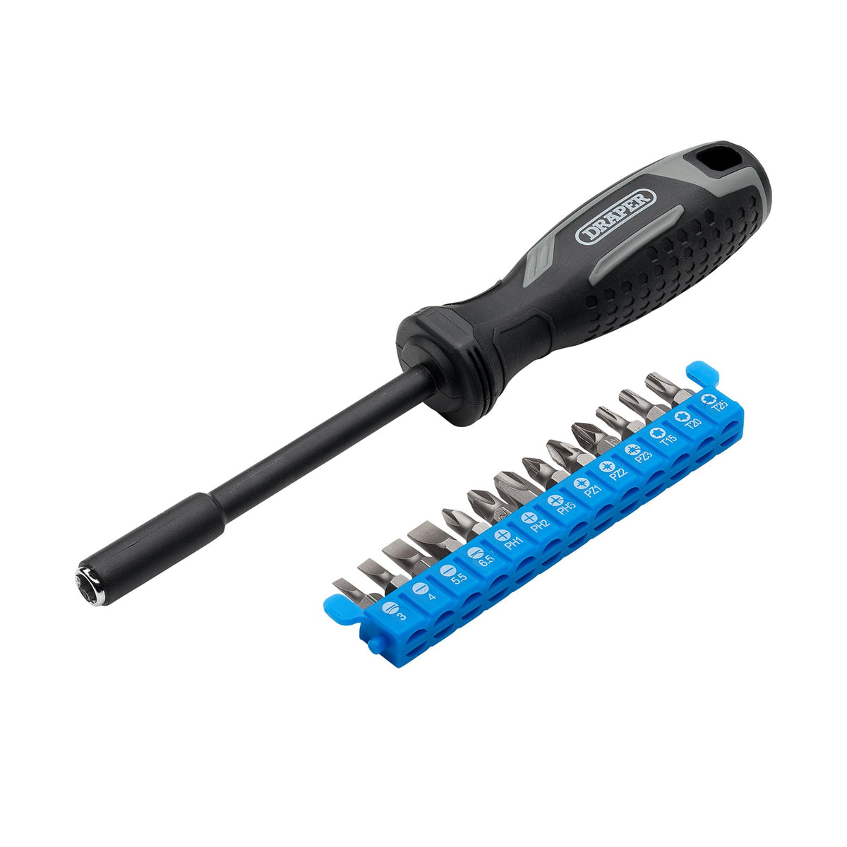 Soft Grip Magnetic Screwdriver and Bit Set, 1/4" x 100mm (14 Piece) : Model No. 200/S8