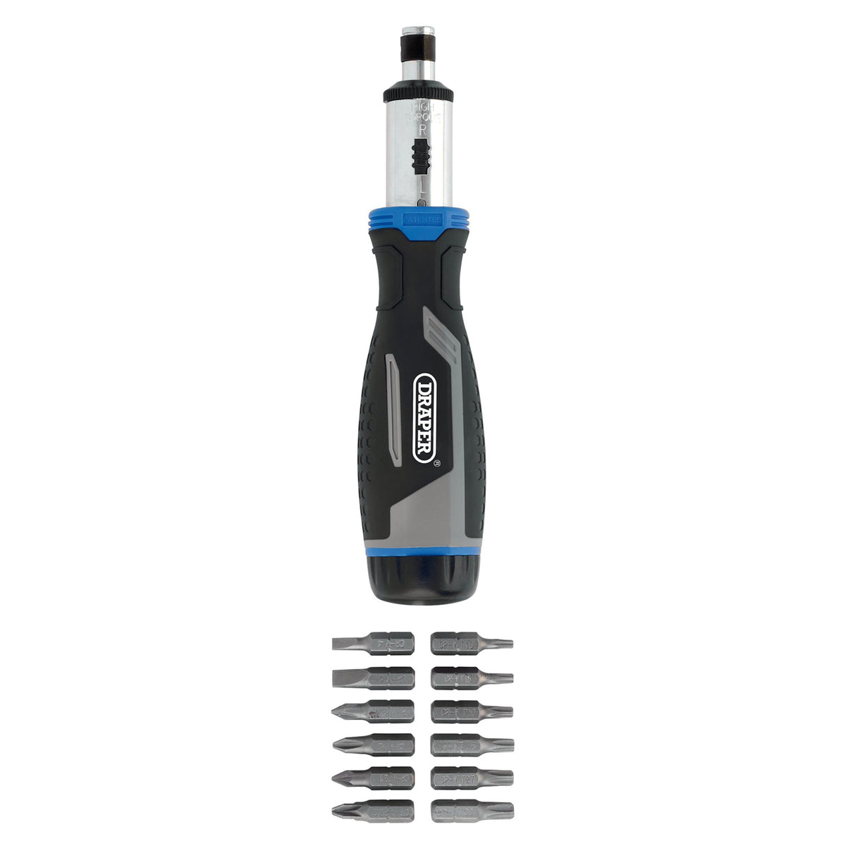 Soft Grip Ratchet Screwdriver and Bit Set, 1/4" (13 Piece) : Model No. 200/S9