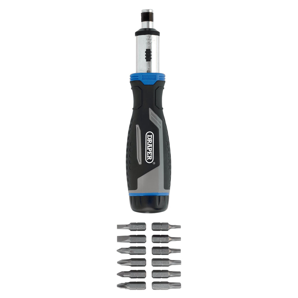 Soft Grip Ratchet Screwdriver and Bit Set, 1/4" (13 Piece) : Model No. 200/S9