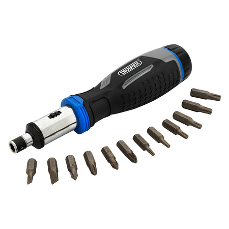 Soft Grip Ratchet Screwdriver and Bit Set, 1/4" (13 Piece) : Model No. 200/S9