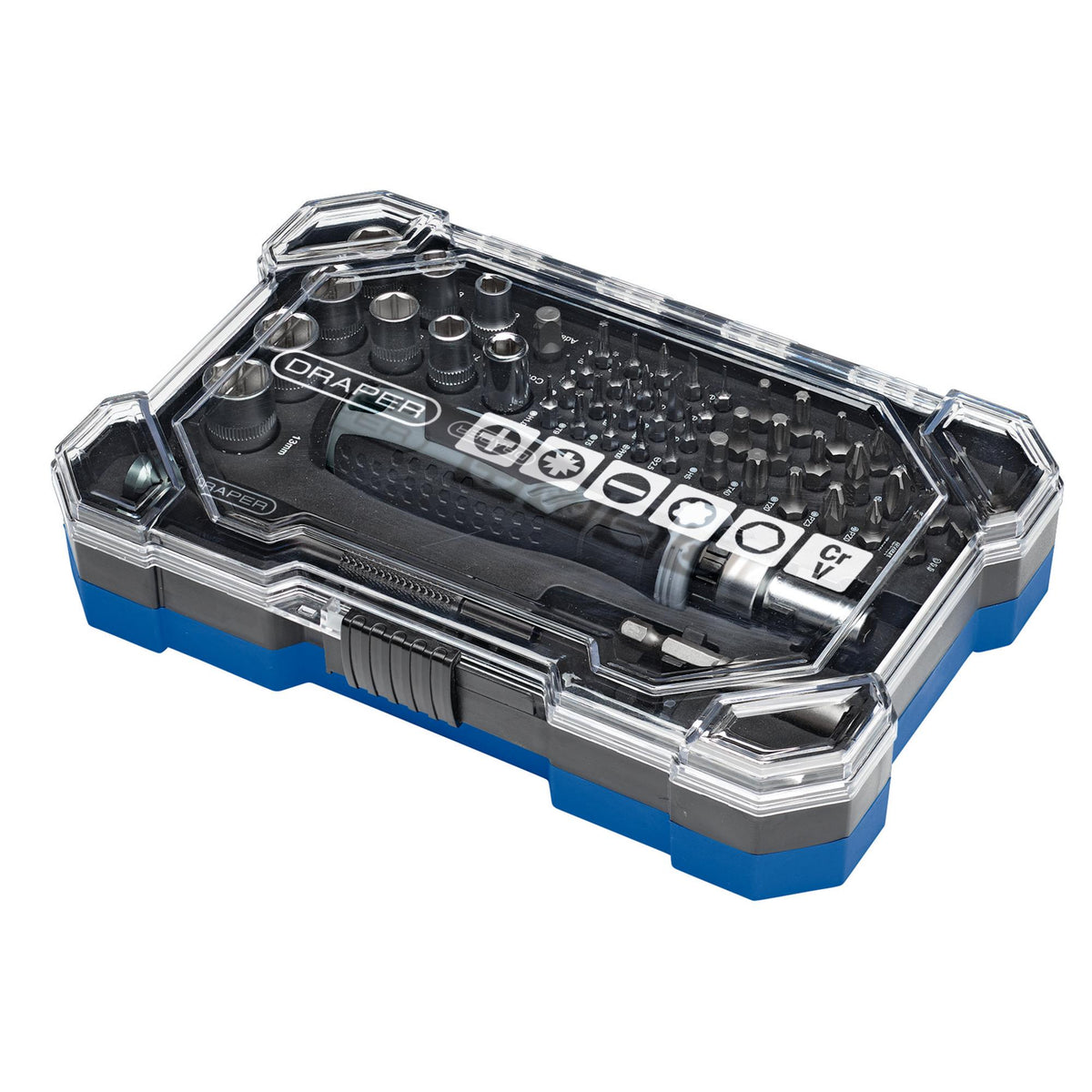 Soft Grip Ratchet Screwdriver and Bit Set (55 Piece) : Model No. 200/S10