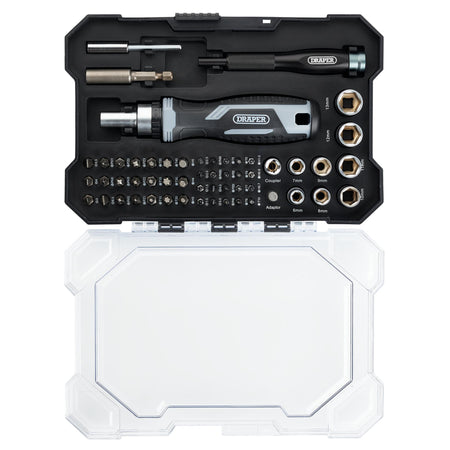 Soft Grip Ratchet Screwdriver and Bit Set (55 Piece) : Model No. 200/S10