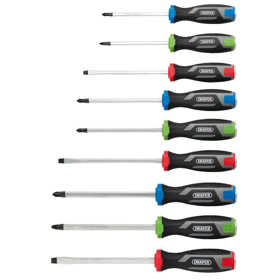 Pound Thru Soft Grip Screwdriver Set (9 Piece) : Model No. 210/S2