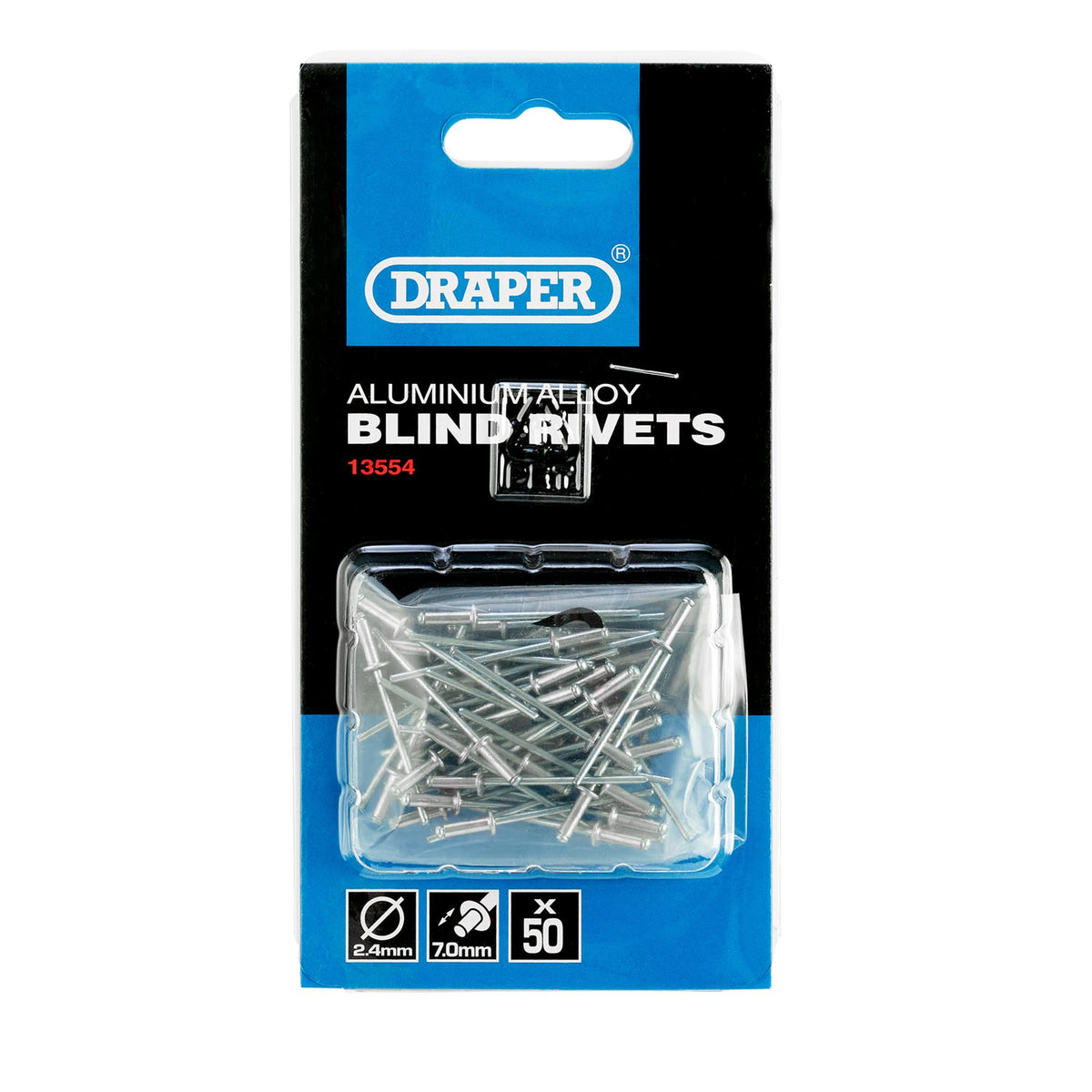DRAPER 50 x 2.5mm x 7mm Blind Rivets: Model No.RIV