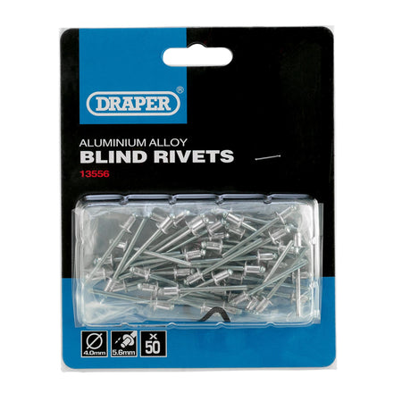 DRAPER 50 x 4mm x 5.6mm Blind Rivets: Model No.RIV