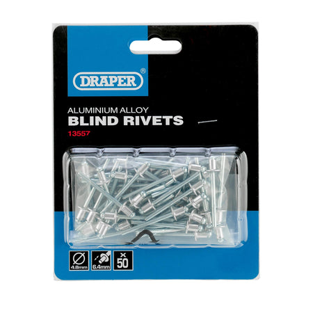 DRAPER 50 x 4.8mm x 5.8mm Blind Rivets: Model No.RIV