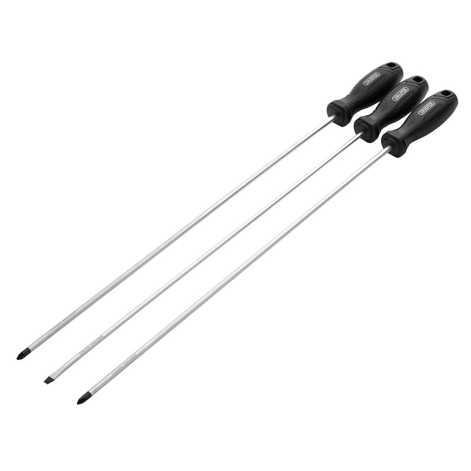 Long Reach Hard Grip Screwdriver Set (3 Piece) : Model No. 220/S1