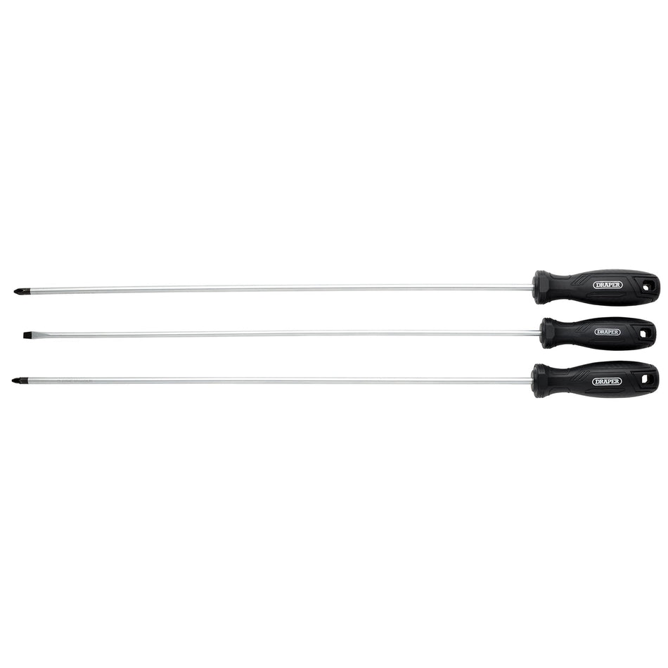 Long Reach Hard Grip Screwdriver Set (3 Piece) : Model No. 220/S1