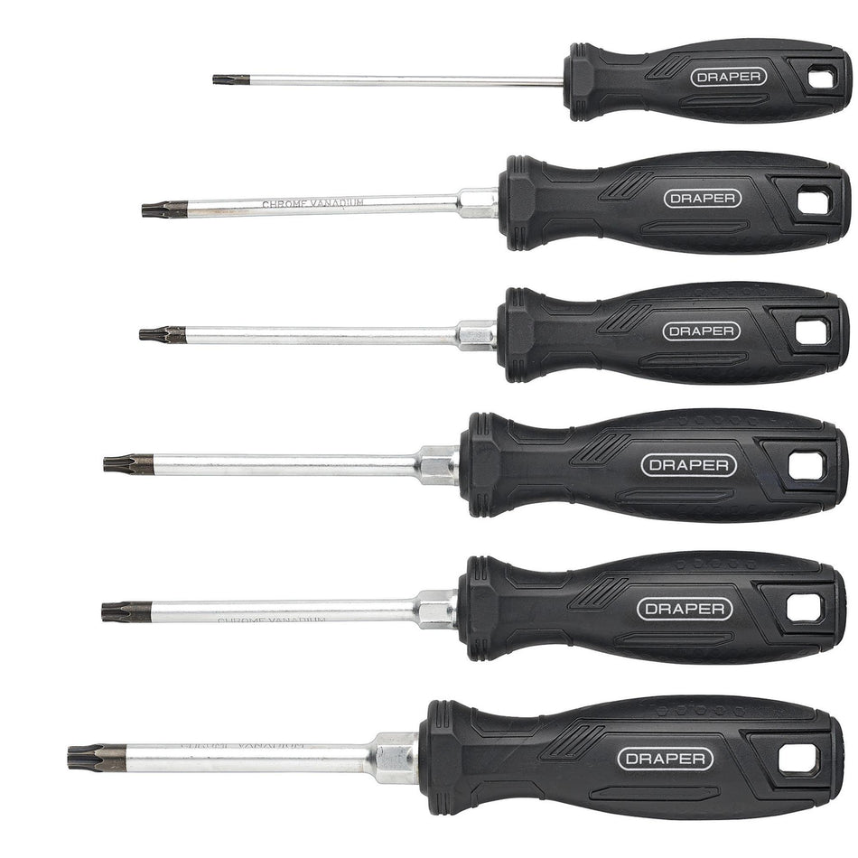 Draper TX-STAR Tamperproof Hard Grip Screwdriver Set (6 Piece) : Model No. 220/S4