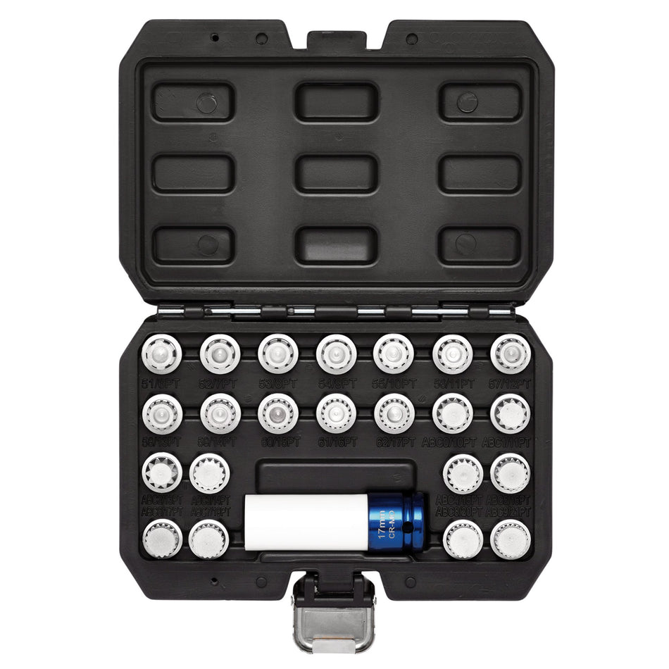 VAG Locking Wheel Socket Set (23 Piece): No.LWSS/VAG-23PC