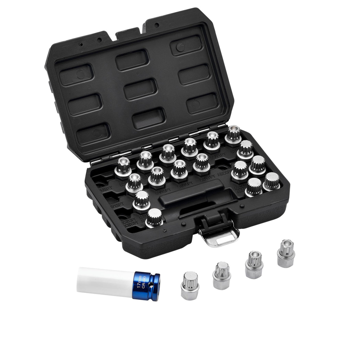 VAG Locking Wheel Socket Set (23 Piece): No.LWSS/VAG-23PC